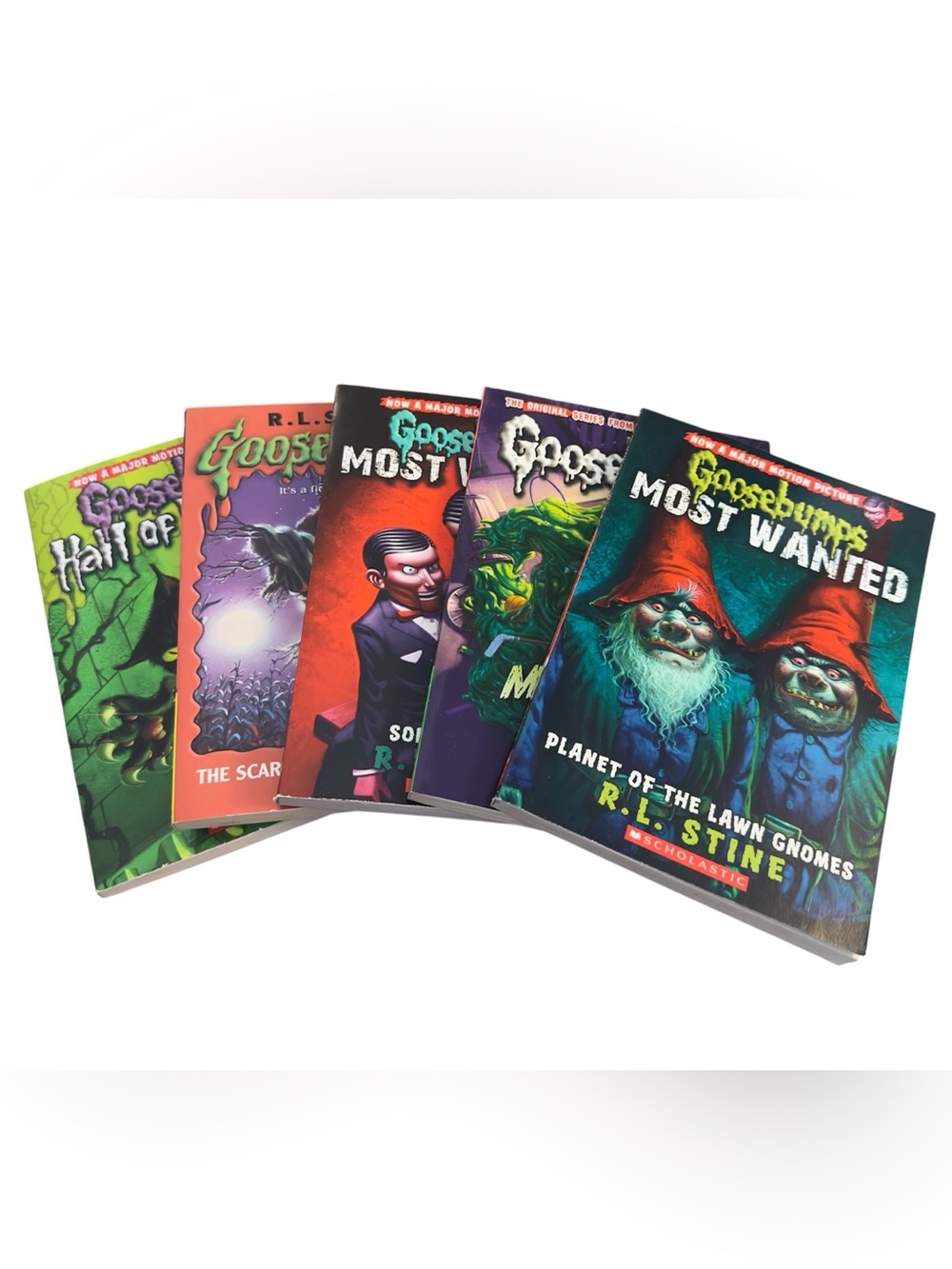 Goosebumps Book Lot (5) Son Slappy Scarecrow Claws Monster Blood Lawn Gnomes